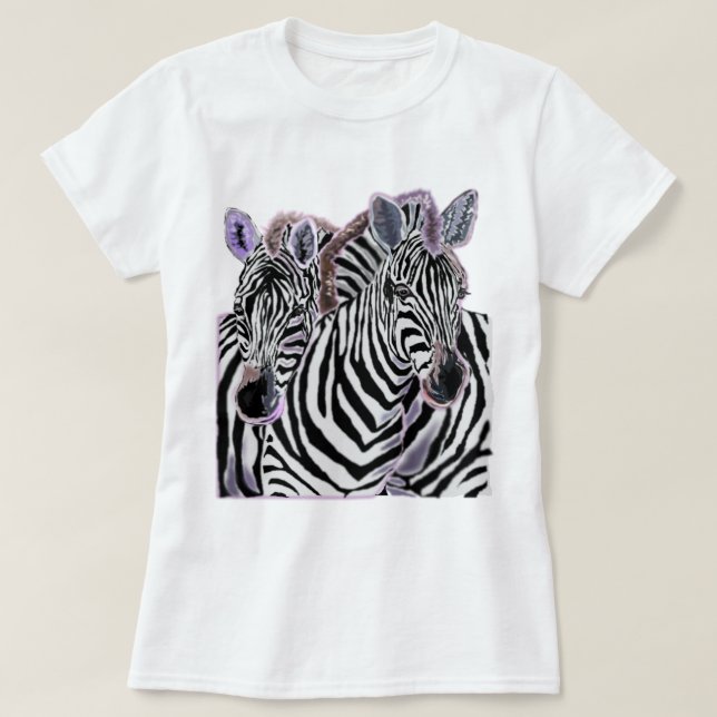 Casal Zebra T-Shirt (Frente do Design)