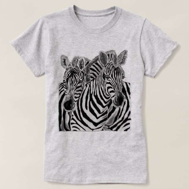 Casal Zebra T-Shirt (Frente do Design)