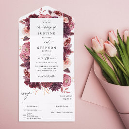 Casamento 8B com Borgonha e Rosa Esbranquiçada 2