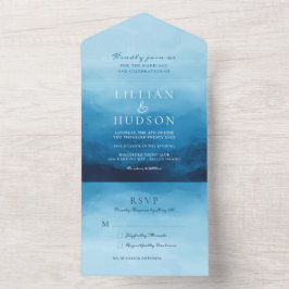 Casamento à Beira-Mar com Aquarela Oceânica