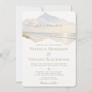 Casamento à Beira-Mar Convite de Casamento