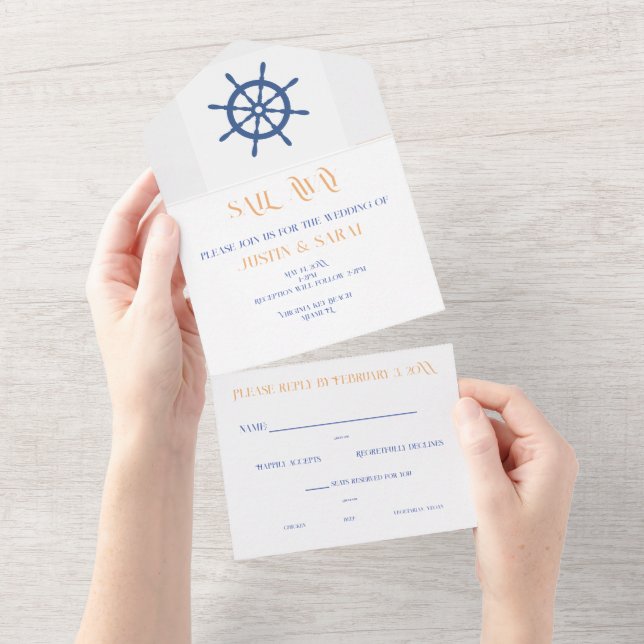 Casamento à Beira Mar Náutico Zarpar (Aba destacável)