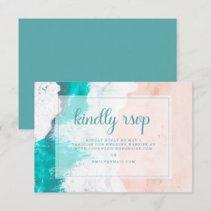 Casamento à Beira-Mar Oceano Turquesa RSVP 
