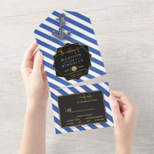 Casamento à vela de barcos náuticos Anchor fabulos