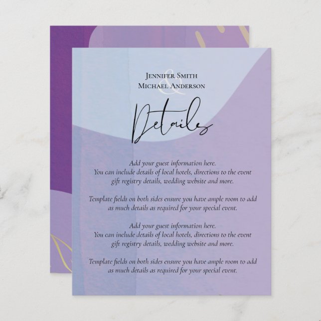 Casamento Abstrato Moderno Japandi Escandinavo (Frente/Verso)