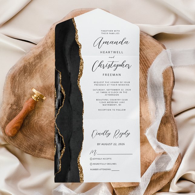 Casamento Ágata Preto Dourado (Criador carregado)