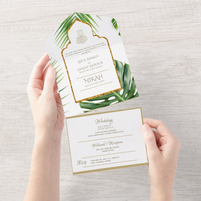 CASAMENTO All-in-1 NIKAH WALLIMAH Dourado Tropical (Aba destacável)
