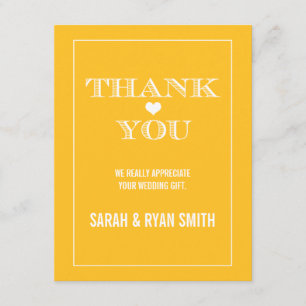 Casamento Amarelo Bonito Obrigado Cartões