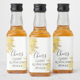 Casamento Amarelo de Girassóis Aquarela