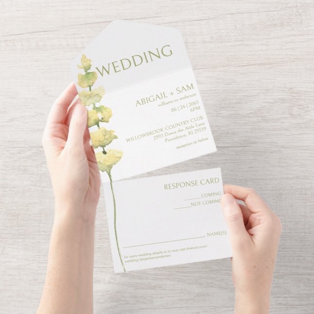 Casamento Amarelo de Primavera (Aba destacável)
