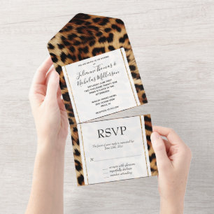 Casamento Animal Brown Cream Leopard