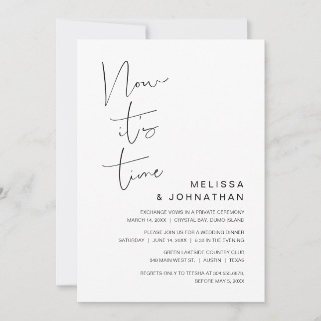 Casamento às escondidas, agora é hora do convite (Frente)