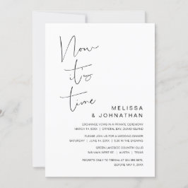 Casamento às Escuras, Agora é a Hora Convite