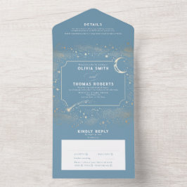Casamento Azul Celestial Dusty no Céu Noturno
