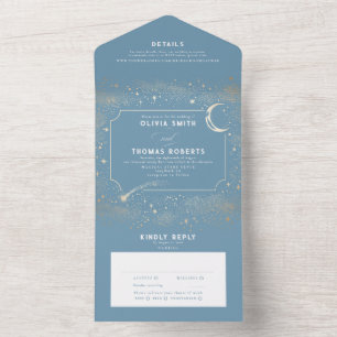 Casamento Azul Celestial Dusty no Céu Noturno