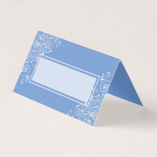 Casamento Azul Chic com Enfeites Brancos