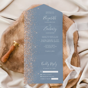 Casamento Azul com Derrame de Pêssego Moderno