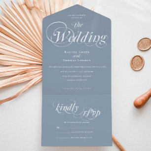 Casamento Azul com Dusty Calliografia Romântica