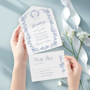 Casamento Azul com Grace Floral Dusty, Ornamentado
