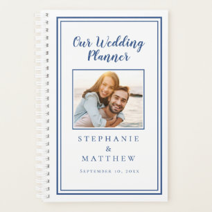 Casamento Azul e Branco Simples do Planejador de F