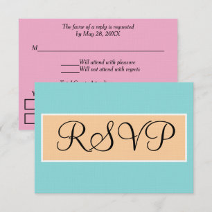 Casamento Azul Marinho Rosa Bege RSVP