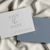 Casamento Azul Minimalista Salve O Cartão De Data