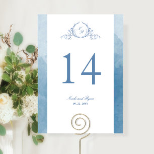 Casamento Azul Monograma Chic Personalizado