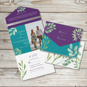 Casamento Azul-Verde e Roxo