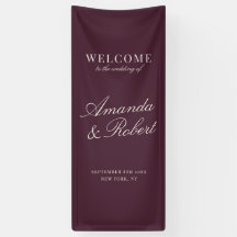 Casamento Bem-Estabelecido Elegante Ameixa Bem-Vin