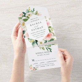 Casamento Blush White Bloom Hexagon