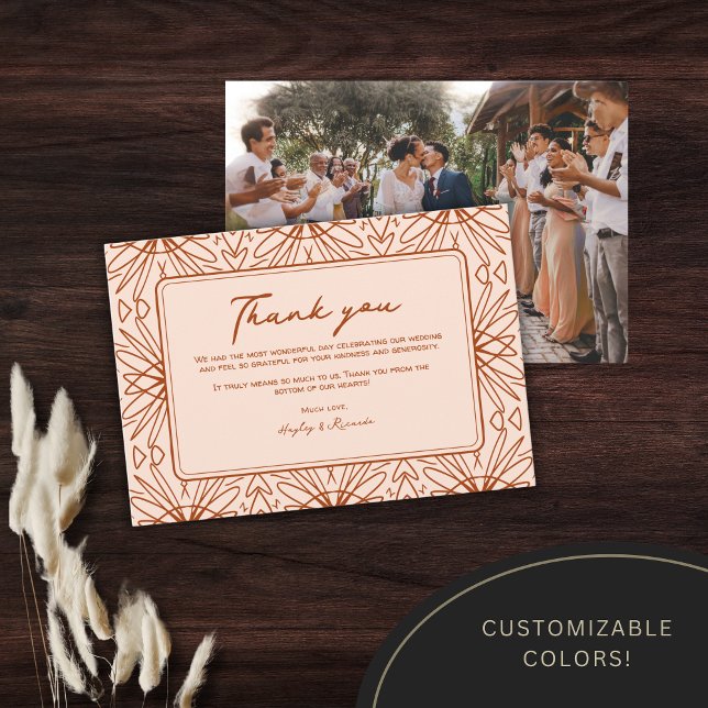 Casamento Boêmico Único Obrigado Cartões (Criador carregado)