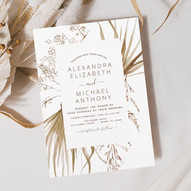 Casamento Boho Boêmia de Grass Grass de Pampas Orç (Criador carregado)