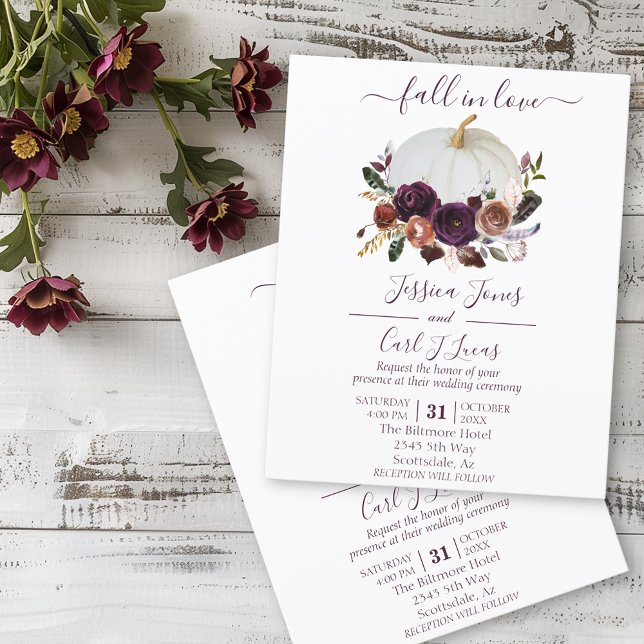 Casamento Boho de Abóbora Floral de Outono (Criador carregado)