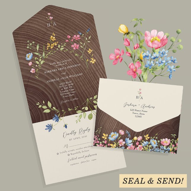 Casamento Boho Flor Silvestre Floresta (Criador carregado)