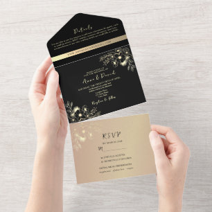 Casamento Boho Rose Gold e Preto