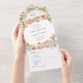 Casamento bonito de horta floral boêmio