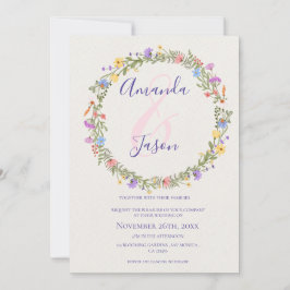 Casamento Bonito de Púrpura Amarelo- Wreath