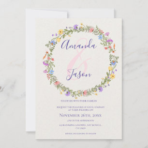 Casamento Bonito de Púrpura Amarelo- Wreath