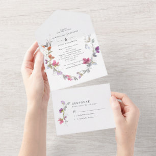 Casamento bonito de Púrpura e Pinto Doce