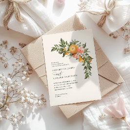 Casamento botânico de cor d'água da flor da laranj