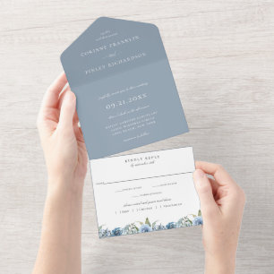 Casamento Botânico de Dusty Blue
