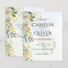 Casamento Botânico de Rosas Brancas Elegantes All-