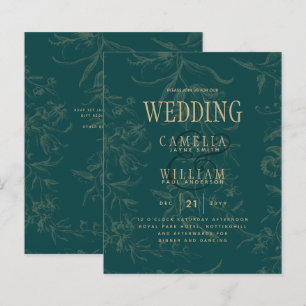 Casamento Botânico Dourado Vintage de LeahG Emeral