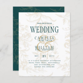 Casamento Botânico Dourado Vintage de LeahG Emeral