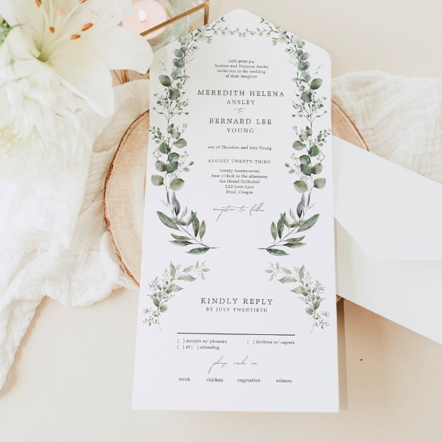 Casamento Botânico Elegante Formal (Criador carregado)