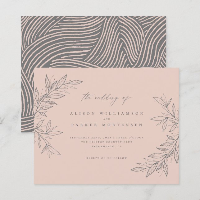 Casamento Botânico Esmagado Pela Mão (Frente/Verso)