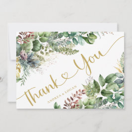 Casamento Botânico Eucalyptus Obrigado Cartões