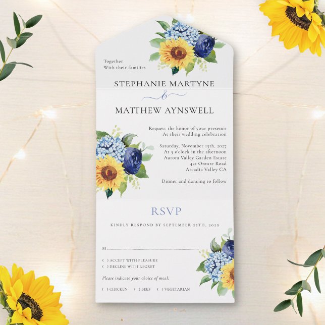 Casamento Botânico Floral Azul (Criador carregado)