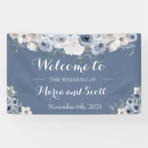 Casamento Botânico Floral De Cinza E Azul