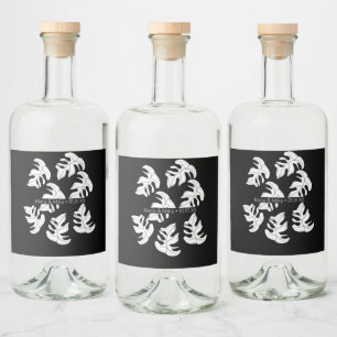 Casamento Botânico Monstera Preto Branco